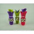Novelty bottle stopper silicone rubber wine bottle cover soft customized bottle stopper